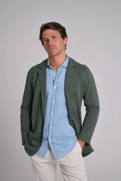 Cloking Blazers|Blazers-Casaco Piqué de Singapura Verde