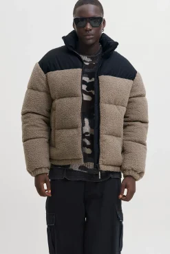 Jack & Jones Casacos-Casaco puffer Teddy cru
