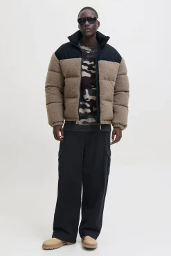 Jack & Jones Casacos-Casaco puffer Teddy cru