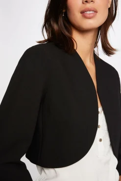 Morgan Sobretudos-Casaco reto com manga 3/4 Preto