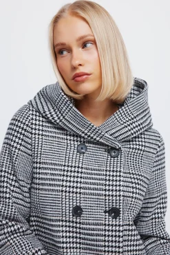 Springfield Casacos-Casaco Sobretudo com botões e capuz cinzento