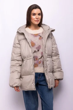 Object Sobretudos|Casacos-Casaco sobretudo com capuz Tostado