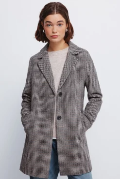 Springfield Casacos-Casaco sobretudo com gola de lapela azul