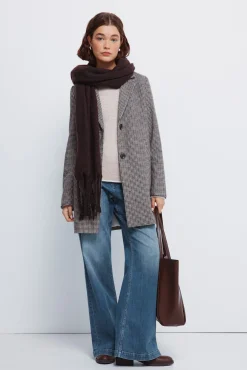 Springfield Casacos-Casaco sobretudo com gola de lapela azul