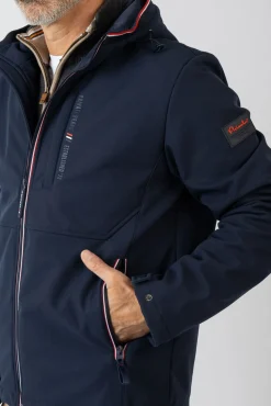 Privata Casacos-Casaco softshell com capuz Azul