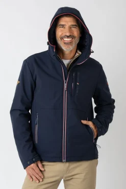 Privata Casacos-Casaco softshell com capuz Azul