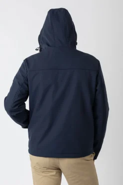 Privata Casacos-Casaco softshell com capuz Azul