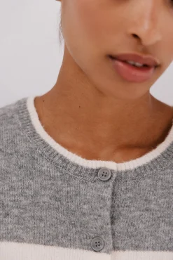 Cortefiel Camisolas-Casaco tato suave Cinzento