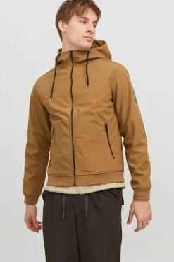 Jack & Jones Casacos-Casaco técnica com capuz cru