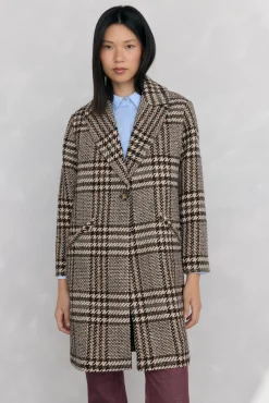 Pedro del Hierro Casacos-Casaco tecido Sobretudo Marrom