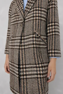 Pedro del Hierro Casacos-Casaco tecido Sobretudo Marrom