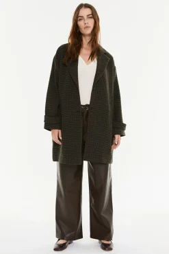 System Action Casacos-Casaco xadrez verde