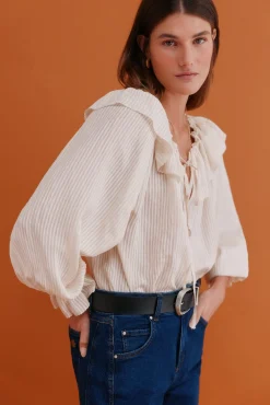 Hoss Intropia Blusas-Cassandra. Blusa romântica Ecru