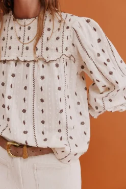 Hoss Intropia Blusas-Catalina. Blusa com cintado = entallado Branco