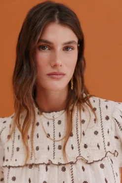 Hoss Intropia Blusas-Catalina. Blusa com cintado = entallado Branco