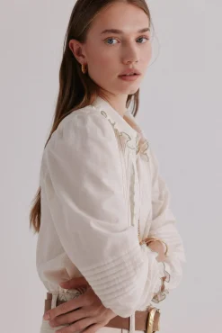 Hoss Intropia Blusas-Catalina. Blusa romântica Ecru