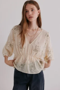 Hoss Intropia Blusas-Catena. Blusa bordada Verde