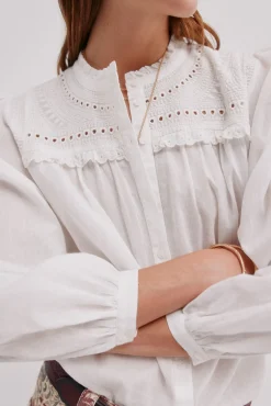 Hoss Intropia Blusas-Cecília. Blusa bordada Branco