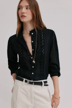 Hoss Intropia Blusas-Celina. Blusa bordada Preto