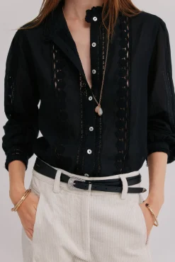 Hoss Intropia Blusas-Celina. Blusa bordada Preto