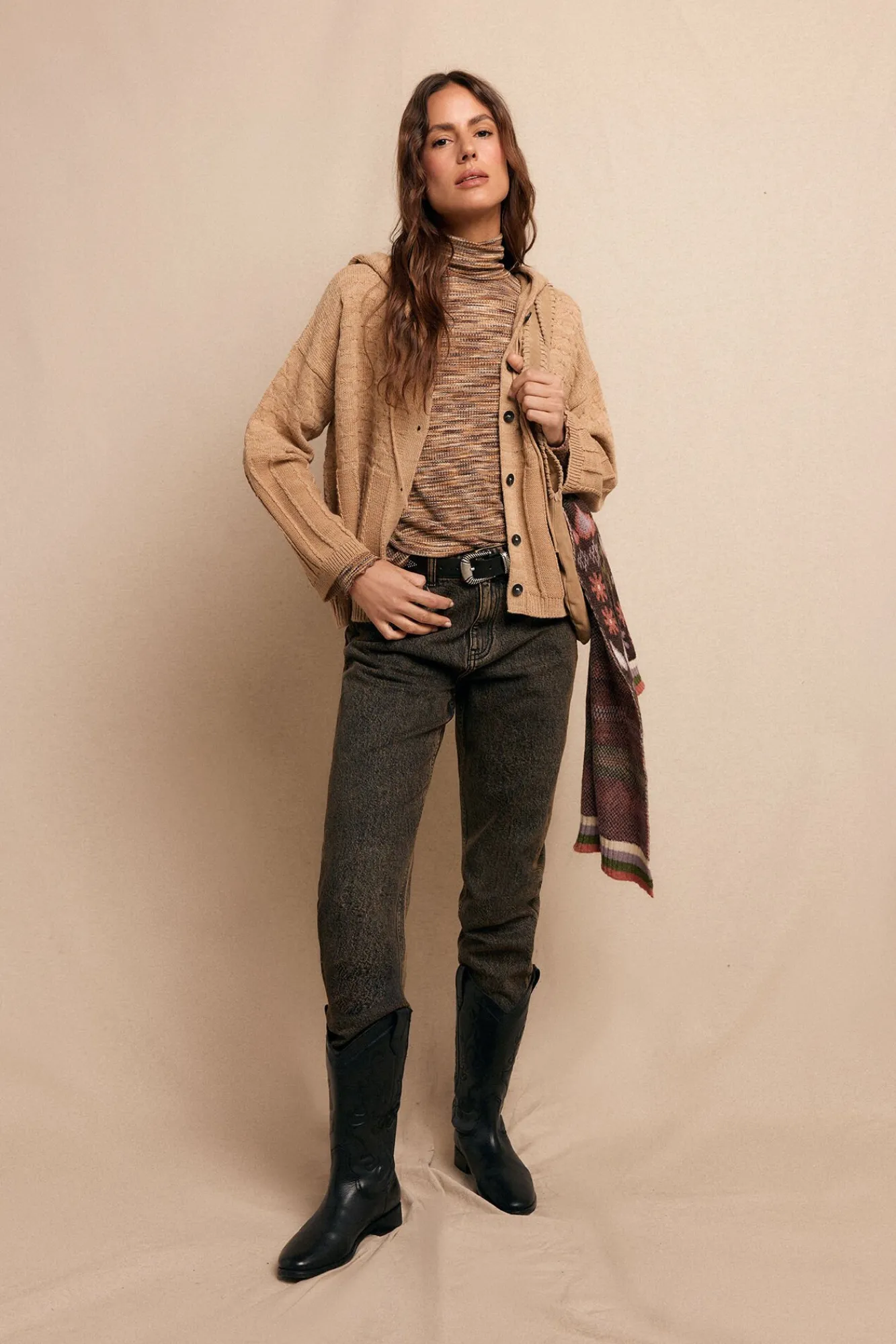 Slowlove Sobretudos-Chaqueta capucha punto Tostado