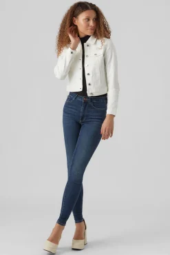 Vero Moda Sobretudos-Chaqueta vaquera Branco