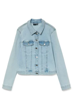 Vero Moda Sobretudos-Chaqueta vaquera Azul
