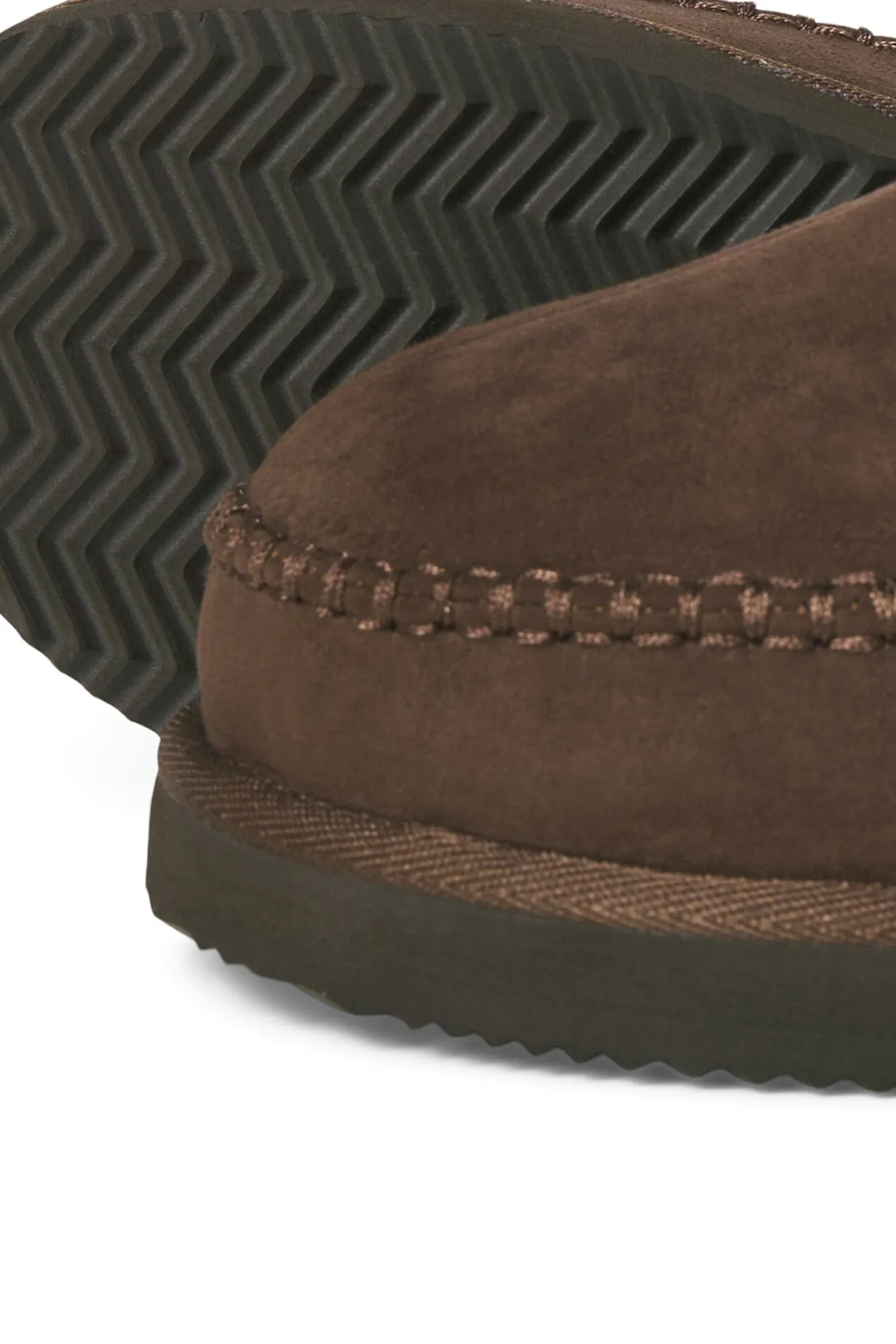 Jack & Jones Pijamas-Chinelos de casa tipo mule com pele de carneiro castanho