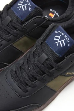 Spagnolo Sneakers-Chinelos de quarto casuais de lazer Preto