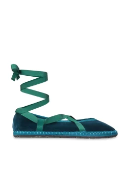 Flabelus Sabrinas|Rasos-Chinelos de veludo Verde