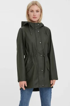 Vero Moda Sobretudos|Casacos-Chubasquero curto Verde