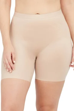 Spanx Roupa Interior-Cinta modelante até à cintura com perna curta cru