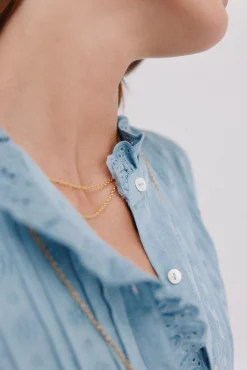 Hoss Intropia Blusas-Cintia. Blusa com folho na carcela Azul