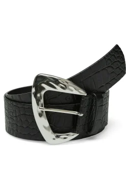 Vero Moda Cintos-Cinto com efeito de couro e fivela de metal Preto