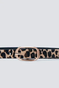 Springfield Cintos-Cinto com estampado animal e fivela oval cru