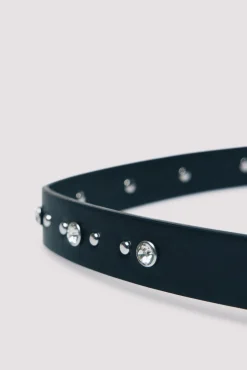 Springfield Cintos-Cinto cravejado de metal preto