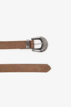 Cortefiel Cintos-Cinto de cowboy toupeira Castanho