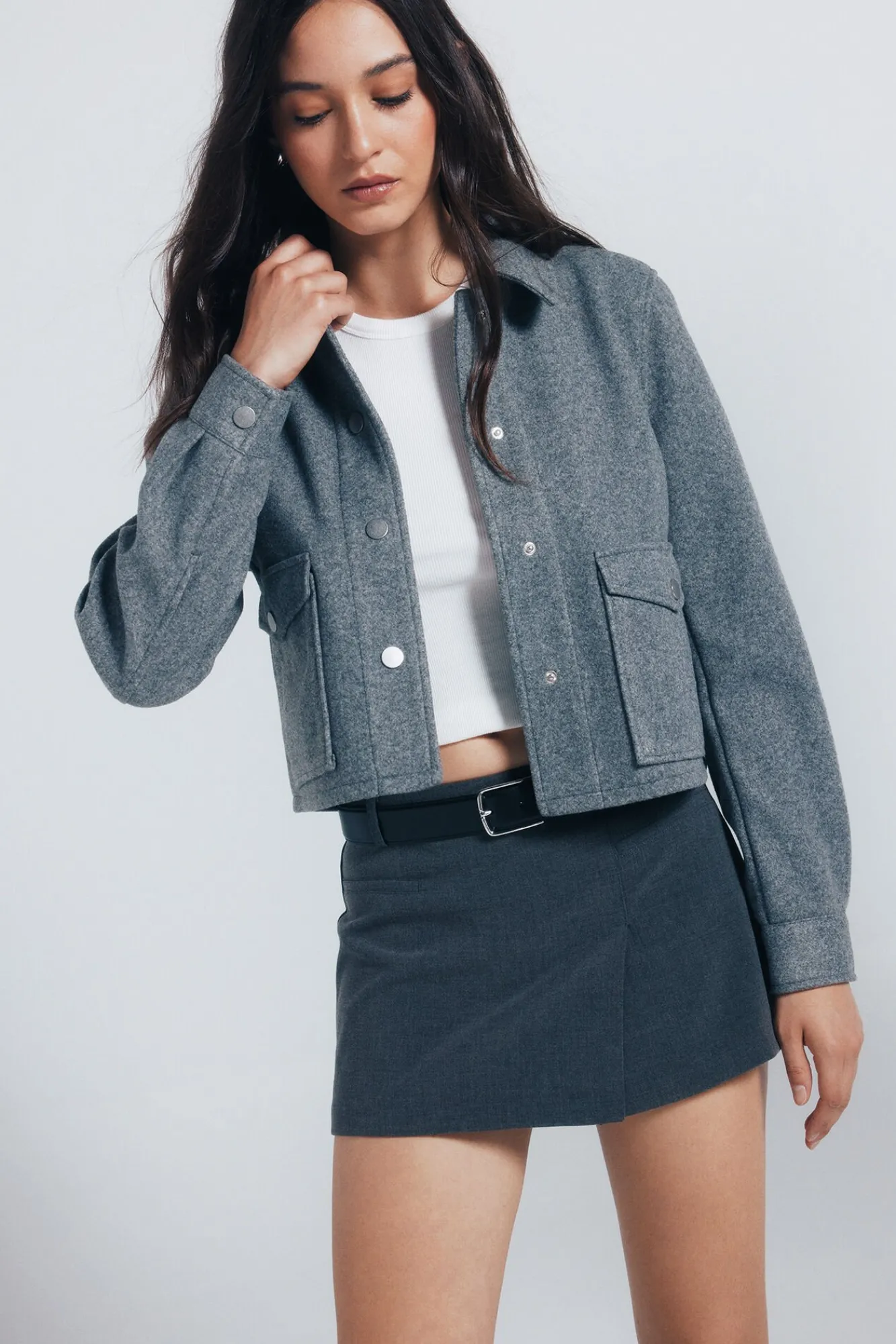 Springfield Saias-cinto de saia e saia cinzento