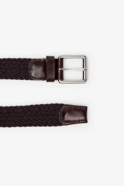 Cortefiel Cintos-Cinto entrançado elástico Castanho