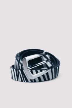 Springfield Cintos-Cinto fino de zebra preto