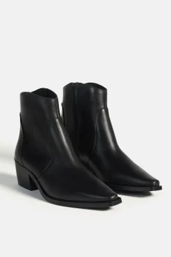 Bryan Stepwise Saltos|Calçado De Couro-Cira Botim Preto