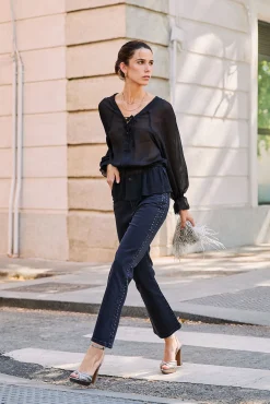 Hoss Intropia Blusas-Clemência. Blusa com fecho cruzado Preto