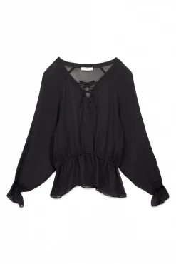 Hoss Intropia Blusas-Clemência. Blusa com fecho cruzado Preto