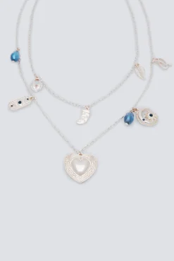 Springfield Joalharia E Bijuteria-Colar com pingentes boho duplo estampado