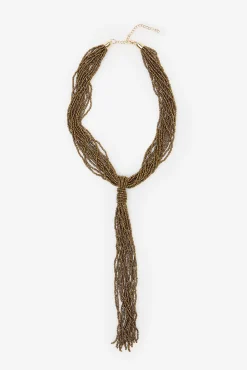 Cortefiel Joalharia E Bijuteria-Colar de borlas Dourado