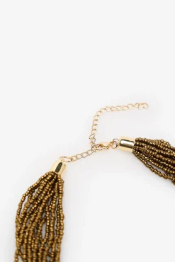 Cortefiel Joalharia E Bijuteria-Colar de borlas Dourado