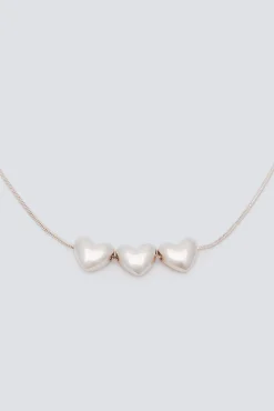 Springfield Joalharia E Bijuteria-Colar de corações dourados estampado