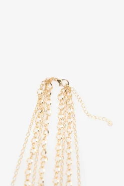 Cortefiel Joalharia E Bijuteria-Colar de corrente quádrupla Dourado