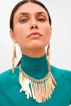 Lola Casademunt Joalharia E Bijuteria-Colar de franjas Dourado