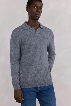 Pedro del Hierro Polos|Camisolas-Colar polo liso torcida Azul